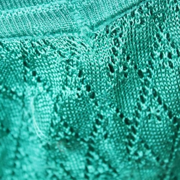 Bebe turquoise blue Ruffled Halter Tier Dress Jersey Medium - Picture 8 of 13